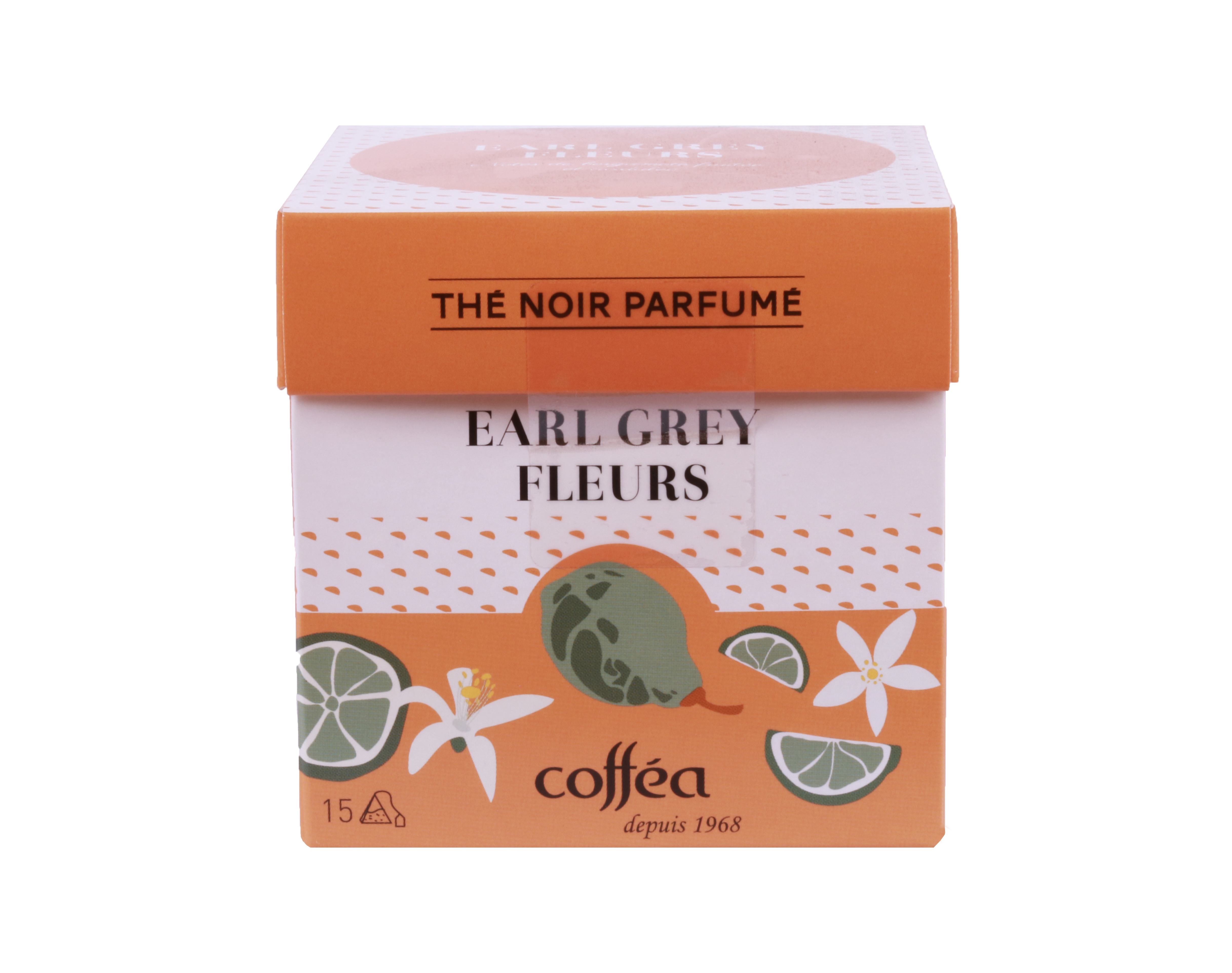 Boîte 15 sachets Thé Noir Earl Grey Fleurs