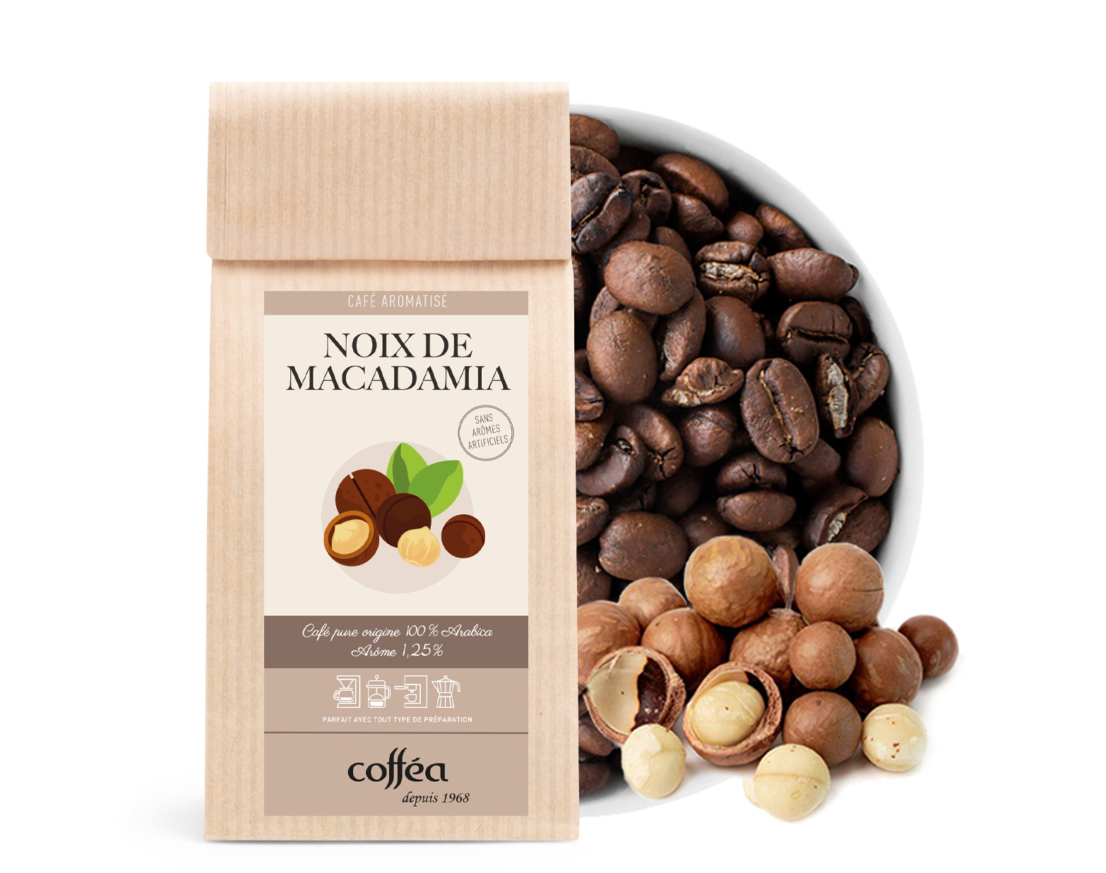 Café aromatisé Noix de Macadamia