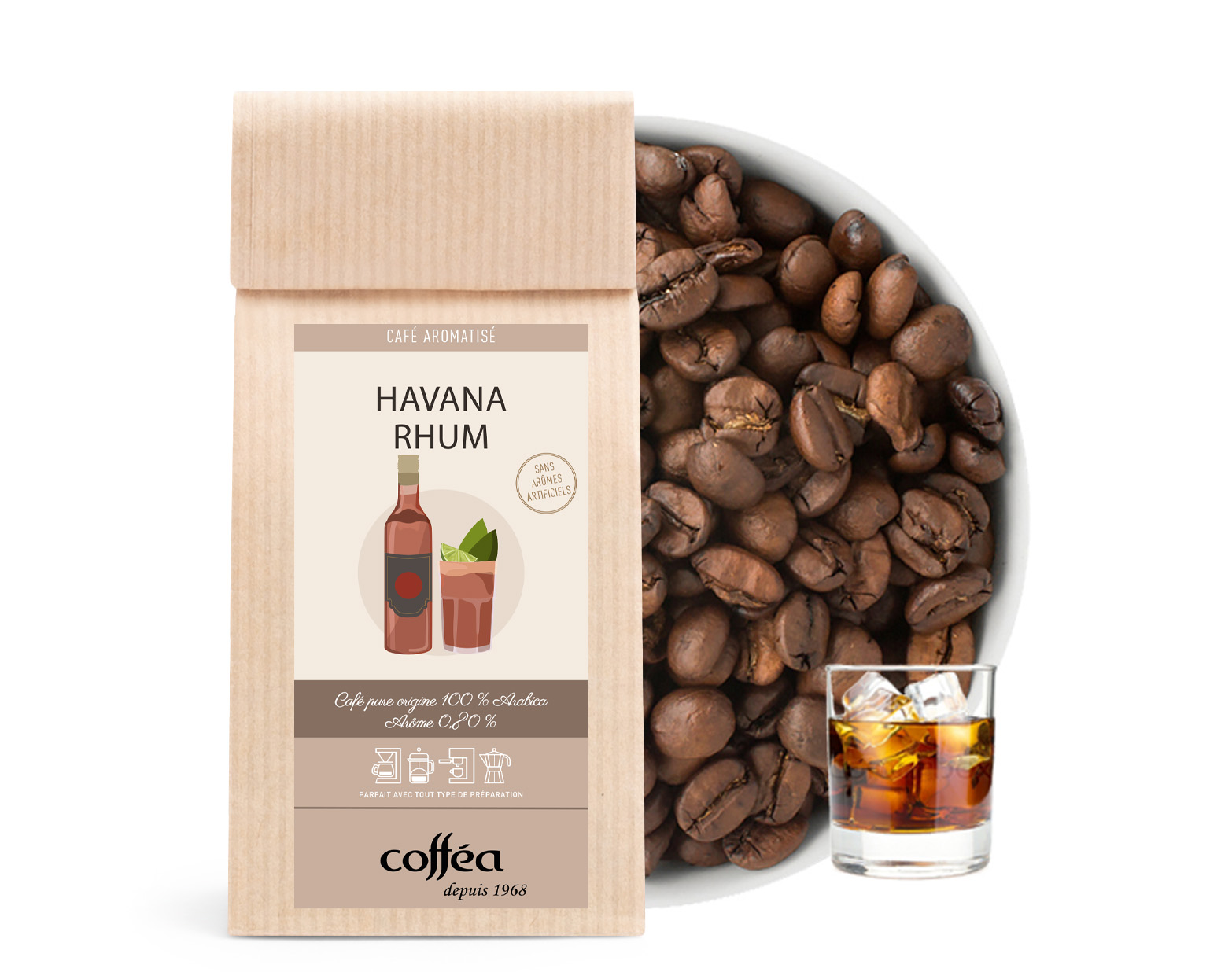 Café aromatisé Havana Rhum